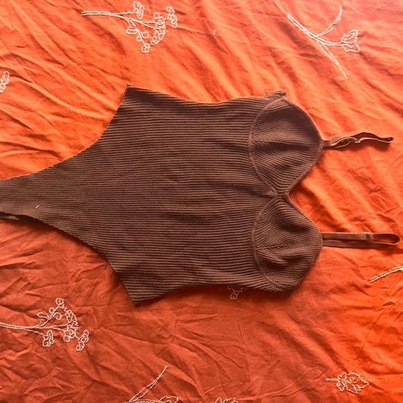 Say what brown ribbed bodysuit - Picture 5 of 5